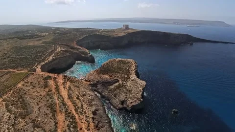 View of Comino island Stock Footage 334334854