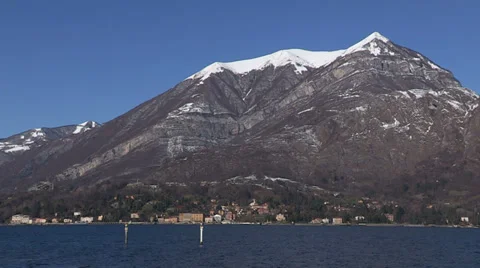 View of Como lake and mountains Stock Footage 32316095