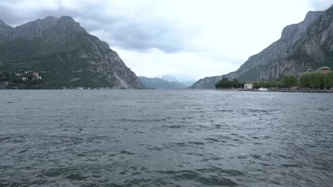 View of como lake, Lecco,Italy Stock Footage 201889012