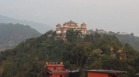 View of the complex of buildings of the Kopan monastery Stock Footage 58937879