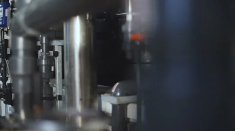 View of Complex System of Pipes. Plumbing. Aqueduct. Waterworks. Video stock 64620981