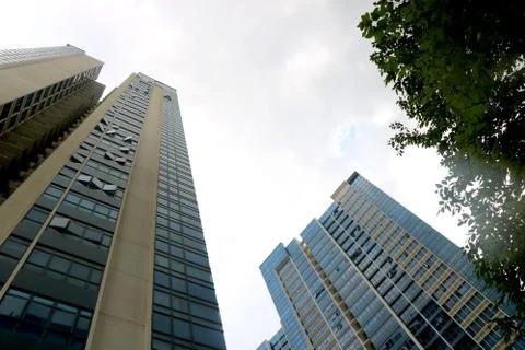 View of condominium  skyscraper  building Stock Photos