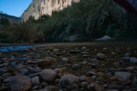 View of a conion and the river at its feet 스톡 사진