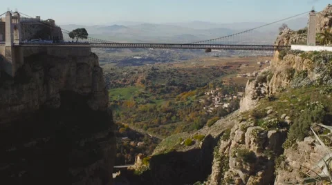 View Of Constantine bridge Stock Footage 58587337
