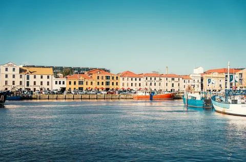 View Constitution Dock and CBD area in Hobart, Tasmania, Australia Stock Photos