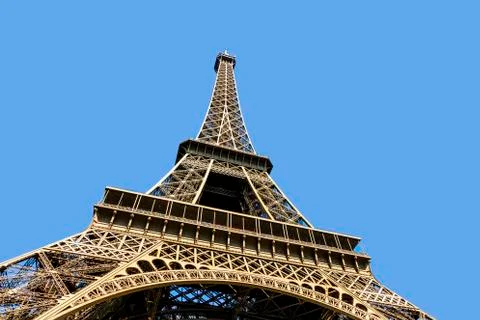 View of construction of Eiffel Tower, Pari 스톡 사진