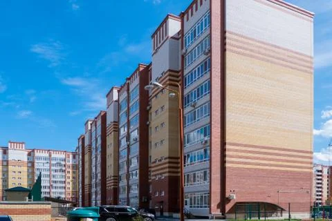 View Of Construction, Industrial Image. Russia. Tyumen, Microdistrict Stock Photos