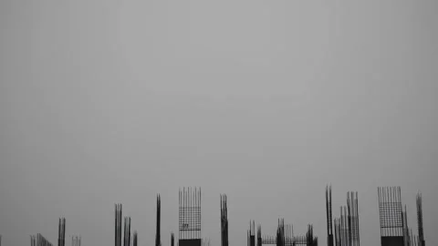 View of the construction site. Armature. Formwork. Kiev. Видео 246871893
