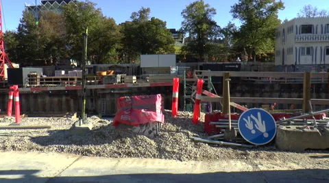 View of a Construction Site in Central Copenhagen Stock Footage 68388271