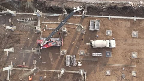 View of the construction site 库存影片 220859277
