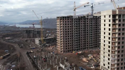 View of the construction site 库存影片 220859583