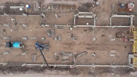 View of the construction site Video stock 221494659