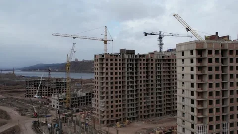 View of the construction site 库存影片 221494877