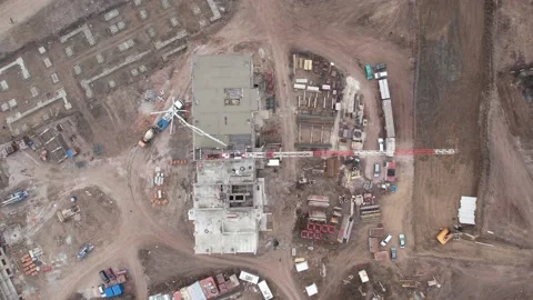 View of the construction site 库存影片 221495377