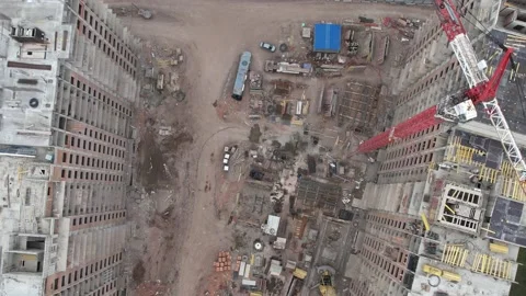 View of the construction site 库存影片 221496091