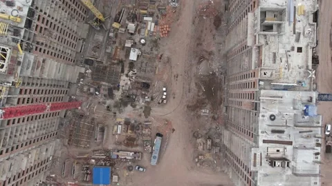 View of the construction site 스톡 동영상 221496430