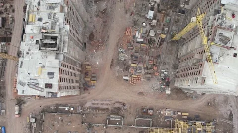 View of the construction site 库存影片 221496549