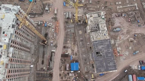 View of the construction site 스톡 동영상 221496584
