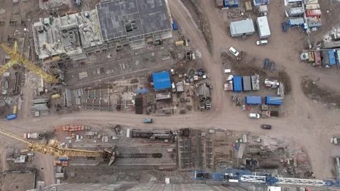 View of the construction site 库存影片 221496588