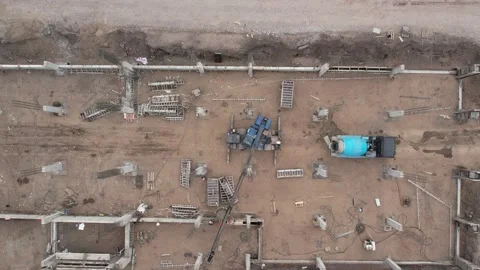 View of the construction site 스톡 동영상 221496990