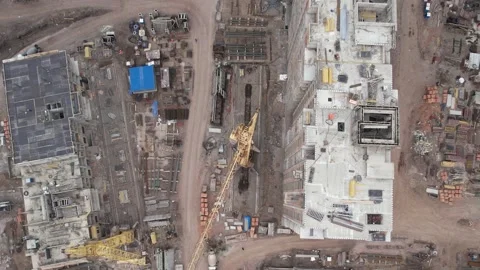 View of the construction site 스톡 동영상 221497284