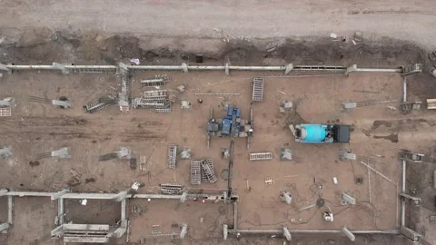 View of the construction site 스톡 동영상 221497576