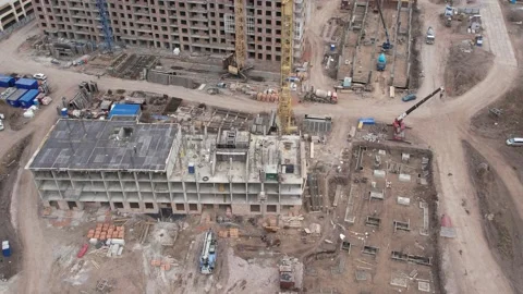 View of the construction site 库存影片 221497631