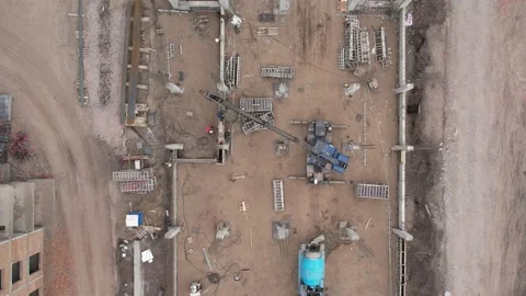 View of the construction site 스톡 동영상 221497666