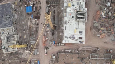 View of the construction site 스톡 동영상 221497736