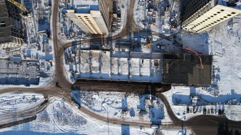 View of the construction site  스톡 동영상 221663913