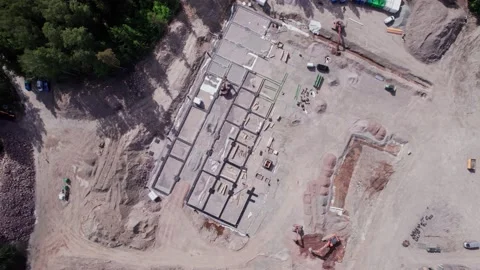 View of the construction site of the new school in Finland Stock Footage 202097293