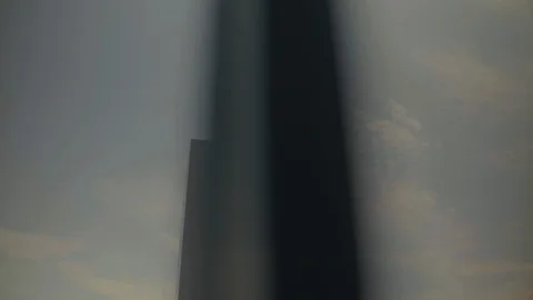 View of Construction site on top of a skyscraper through window Stock Footage 120528211