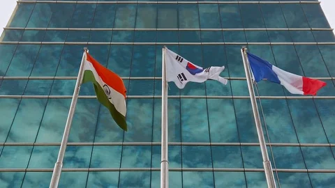View of Consulate General of the Republic of Korea in Chennai. Stock Footage 128195096