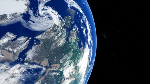 View of  continents during the rotation. Stock Footage 123090573