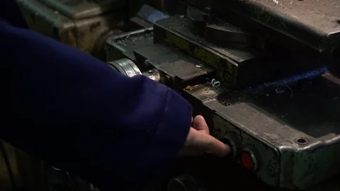 View of the controls with lathe work  Stock Footage 95056734