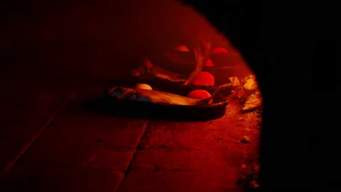 View of cooking fish barbecue. Stock Footage 209646223