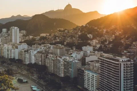 View of Copacabana by Sunset Fotos Stock