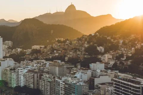 View of Copacabana by Sunset Fotos Stock