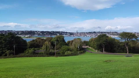 A view of Cork harbour and Cobh Stock Footage 306583354