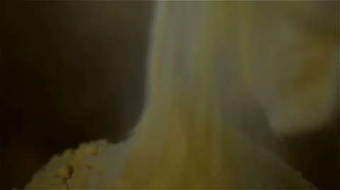 View of a Cornflour flow through the mill. Stock Footage 57440181