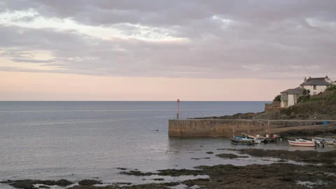 View of Cornish harbour Seq A Pt1 of 3 Stock Footage 240911064