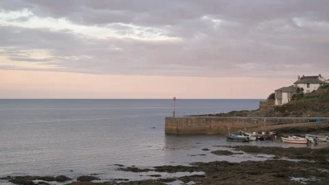 View of Cornish harbour Seq A Pt2 of 3 Stock Footage 240911098