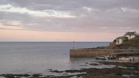 View of Cornish harbour Seq A Pt3 of 3 Video stock 240915302