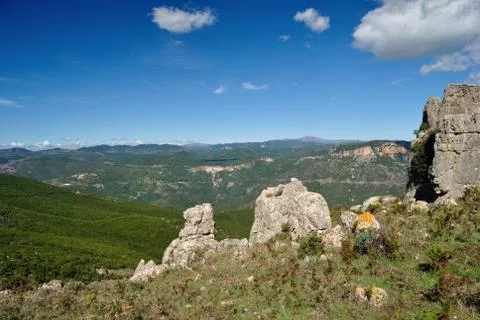 View from Corongiu Peak Stock Photos