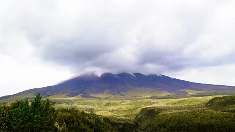 View of the Cotopaxi vulcano Видео 112417606