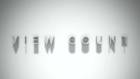 View count 3D title animation with shadows on a white background Stock Footage 297672938