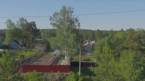 View of the countryside from the train Stock Footage 77202766