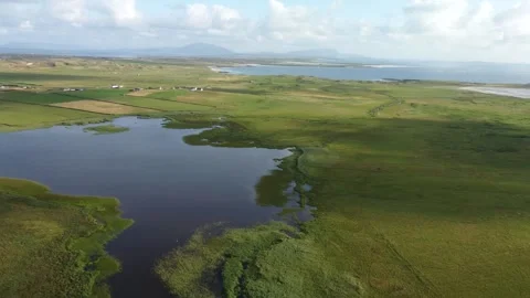 View of the County Mayo Coastline Stock Footage 246301702