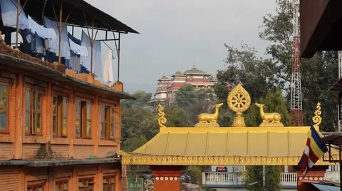 View from the courtyard of the Kopan monastery Stock Footage 58937830