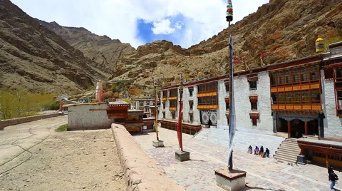 View of the courtyard of the monastery Hemiz Stock Footage 41752557